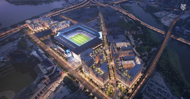 뉴욕시 최초의 프로 축구 경기장 건설 통해 61억 달러 이상의 경제적 효과 기대